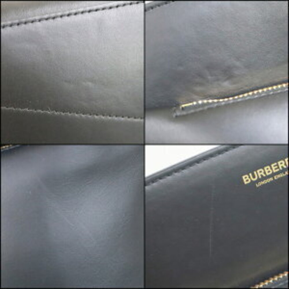 Burberry Shoulder Tote Bag Black Leather - Picture 8 of 8